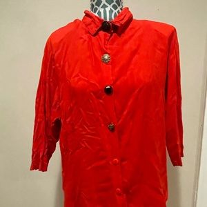 Maygene Vintage Orange Women’s Button Up